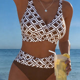 Marlene™ | Kaheosaline bikiinid elegantse rombimustriga