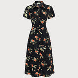 Glória - Must Lillene Midi Kleid