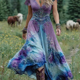 Serena - Lühike Maxi Lilleline Kleid