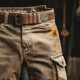 Sven | Lühike retro-stiilis cargo-püksid mitme taskuga