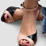 Noirella - Keskmise kontsaga kingad ankle rihmaga