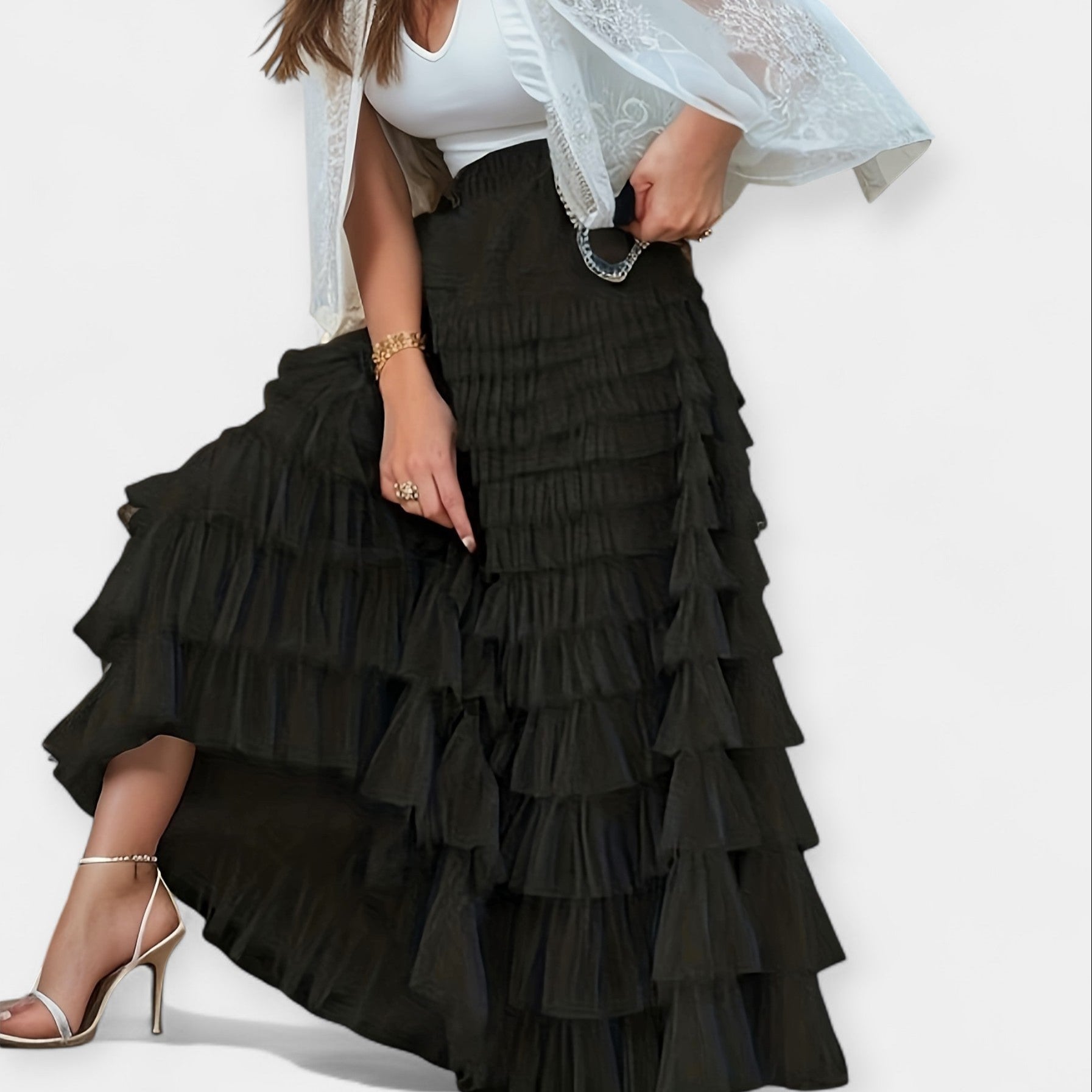 Elegantne Seelik Tülli Detailidega