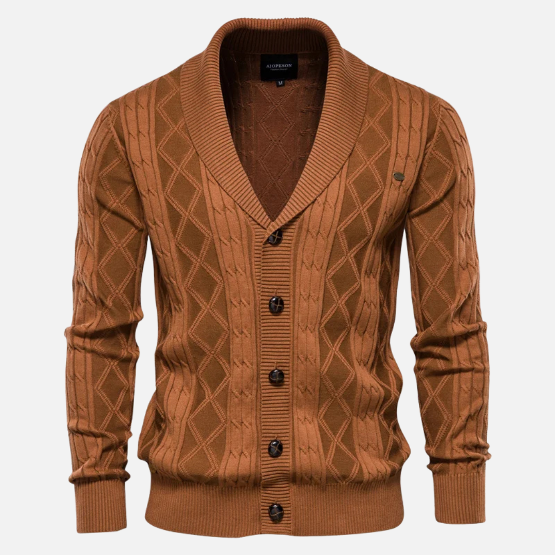 Francisco - Cardigan Argyle Pehme Segu