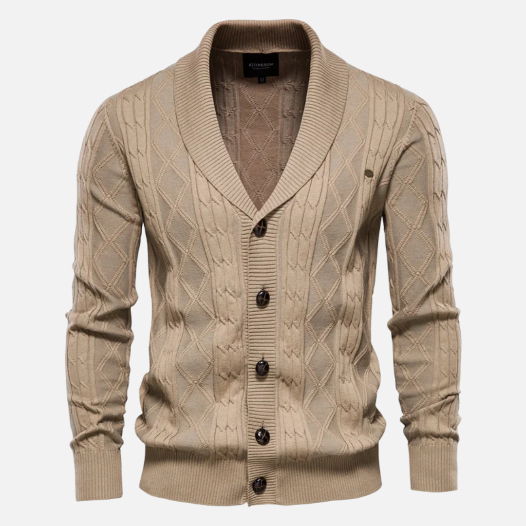 Francisco - Cardigan Argyle Pehme Segu