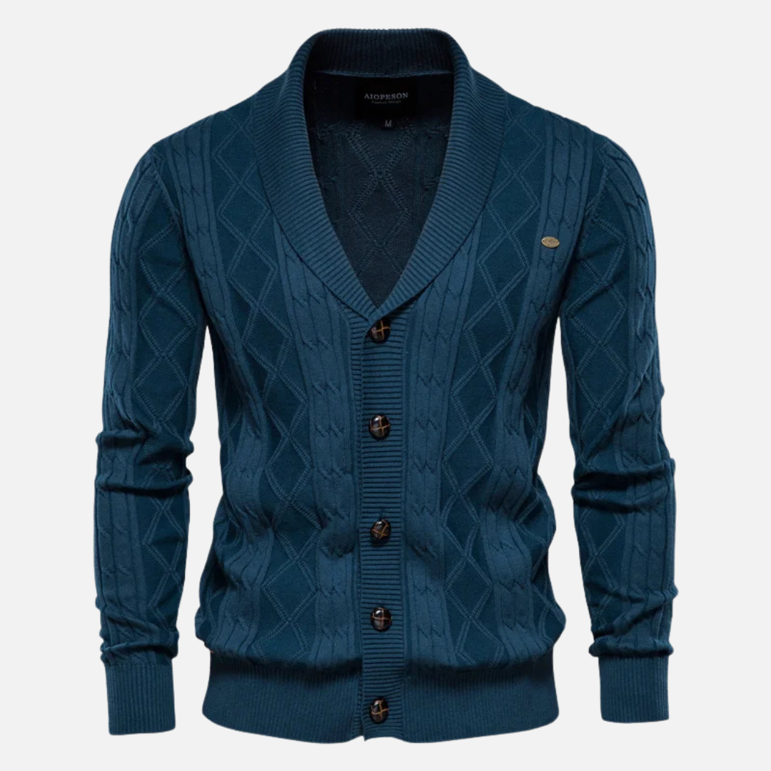 Francisco - Cardigan Argyle Pehme Segu