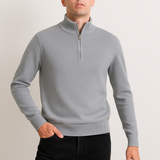 Kootud Pullover - Poolne Lukk