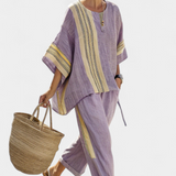 Lorena - Boho Linase ja Bambu Komplekt