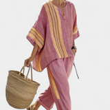 Lorena - Boho Linase ja Bambu Komplekt