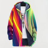 Vikerkaare triibuline sweatshirt