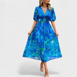 Clara - Elegantne Lilleline Midi Kleit