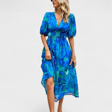 Clara - Elegantne Lilleline Midi Kleid