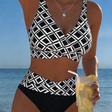 Marlene™ | Kaheosaline bikiinid elegantse rombimustriga
