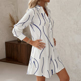 Daniela - Geomeetrilise Mustriga Särk Kleid