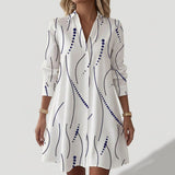 Daniela - Geomeetrilise Mustriga Särk Kleid